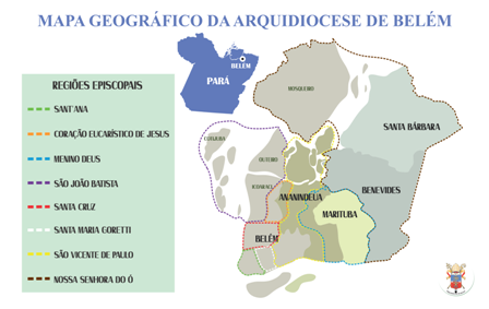 Mapa da Arquidiocese de Belém - site